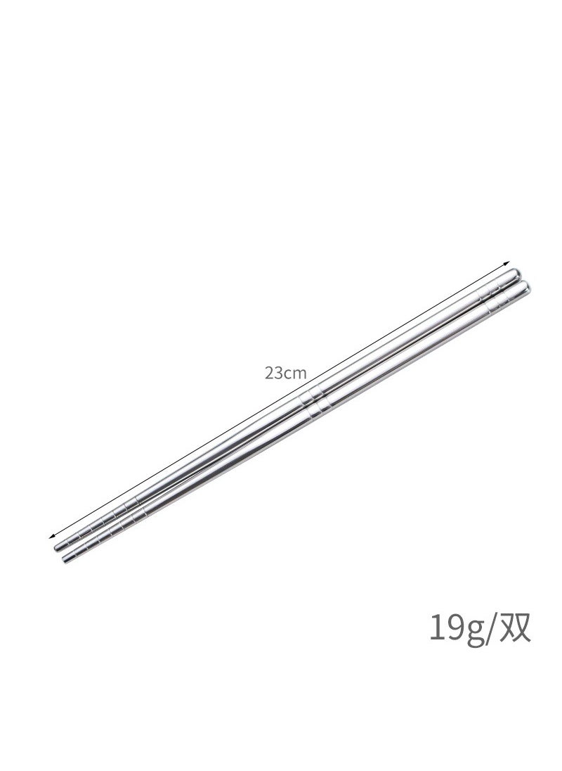 304 stainless steel chopsticks insulated Chinese household chopsticks can be high temperature disinfection children's chopsticks manufacturers wholesale can add logo 23cm [304 material] (powder gold) cloth wheel light - Image 4