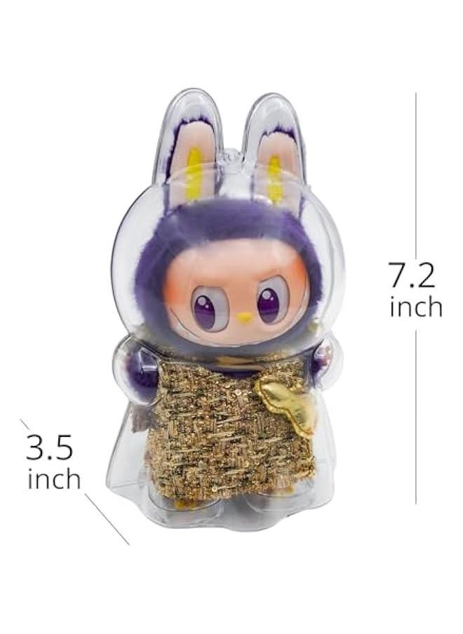 Arabest Protective Clear Case for LABUBU Wings of Fortune, Plastic Display Cover with Keychain Storage (Doll Not Included)  - Image 3