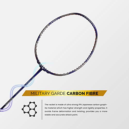 Apacs Z-Ziggler (Unstrung, 38 LBS Max Tension) 6.4mm Slim Shaft | Made in Vietnam | 100% Japanese Graphite Badminton Racket with Free Full Cover | G2-4 1/8 inches (Blue) - Image 2