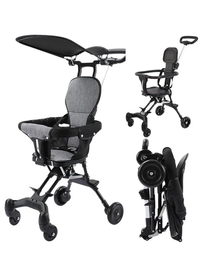 عربة أطفال، عربة أطفال 2 في 1 قابلة للتحويل،عربة اطفال اتجاهين عربات أطفال مدمجة مع طي بيد واحدة، مظلة قابلة للتعديل، عربات أطفال مضادة للصدمات، للأطفال من عمر 0 ​​إلى 36 شهرًا - Image 1