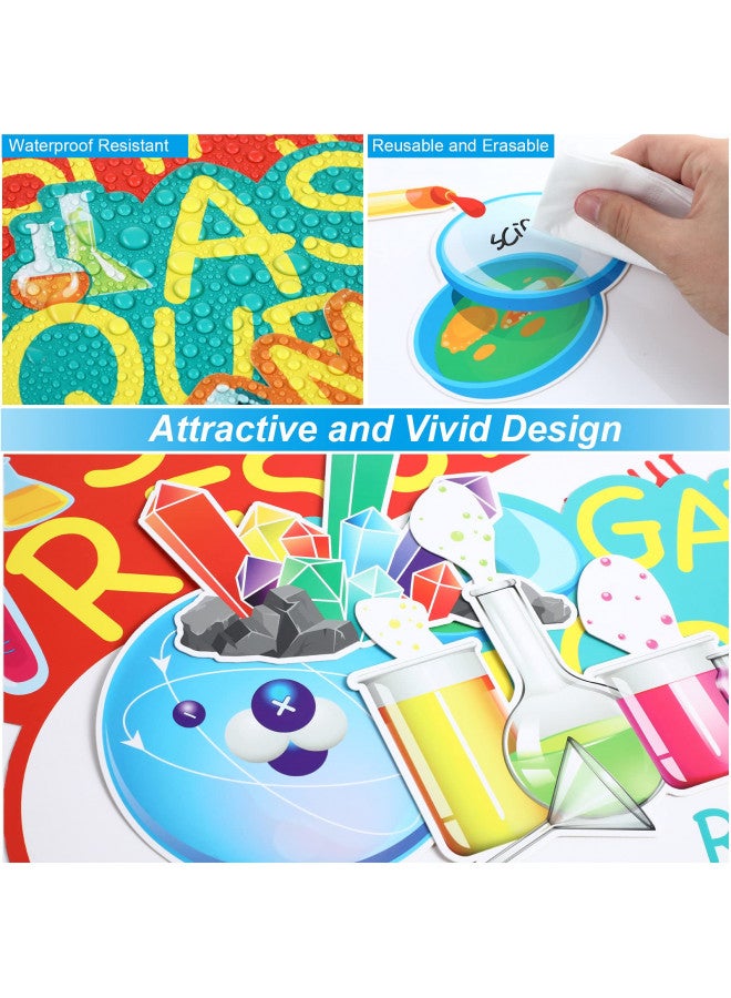 Outus 25 Pieces Science Bulletin Board Set, Multi Colors Science Theme Cutouts Science Board Posters Science Lab Card Decorations with Adhesive Dots for School, Classroom, Office, Chemistry Party Supplies - Image 4