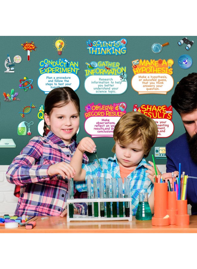 Outus 25 Pieces Science Bulletin Board Set, Multi Colors Science Theme Cutouts Science Board Posters Science Lab Card Decorations with Adhesive Dots for School, Classroom, Office, Chemistry Party Supplies - Image 5