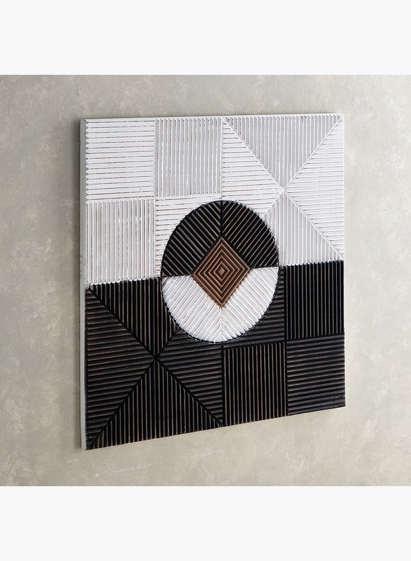 Home Box Rena MDF Carved Wall Art 90 x 3 x 90 cm - Image 1