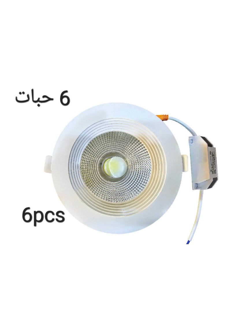 تيك لايت سبوت لايت كشاف كوب ليد بقوة 15 وات ودرجة إضاءة 6500K (ابيض) جودة ممتازة وبعمر افتراضي 50000H مجموعة 6 حبات - Image 1