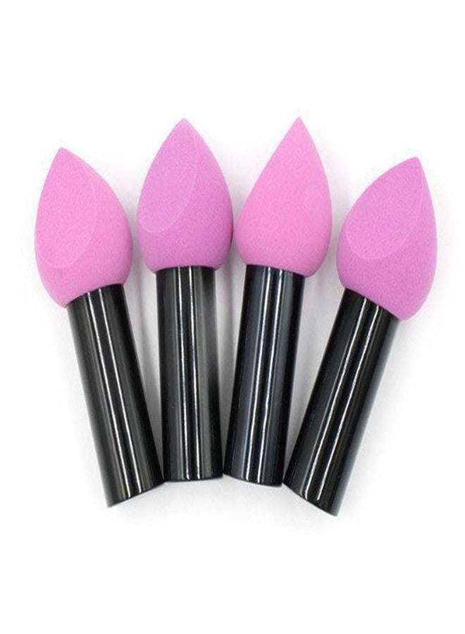 Luzen 6 قطع إسفنجة مكياج مع مقبض خافي العيوب كريم الأساس فرشاة مكياج أداة تطبيق المكياج خلاط تجميل للنساء والفتيات سائل، كريم وبودرة أداة تطبيق مستحضرات التجميل - Image 3