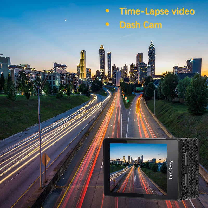 Jadfezy Action Camera FHD 1080P 12MP, 98FT/30M Underwater Waterproof Camera with 2 Batteries, Wide Angle Sports Camera with Accessories Kit Suitable for Helmet, Bicycle, etc. - Image 4