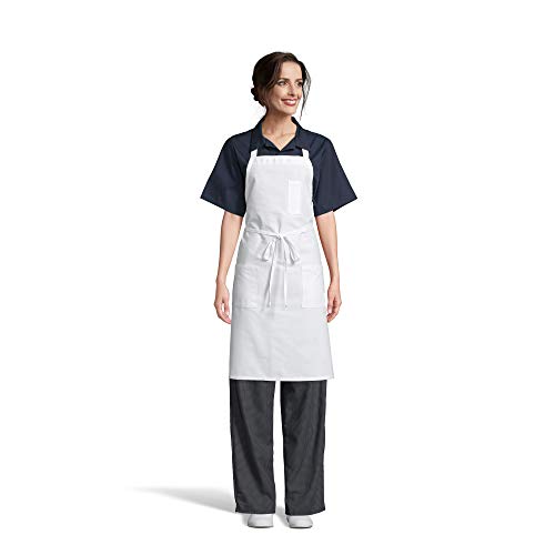 Uncommon Threads mens Restaurant Bib Apron, White, One Size US - Image 1