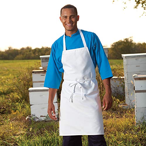 Uncommon Threads mens Restaurant Bib Apron, White, One Size US - Image 2