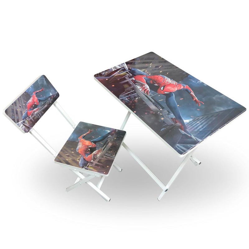 Wishing Clouds Playnest Kids Study Table with Chair, Kids Table and Chair Set, Study Table and Chair for Kid 3-10 Years (Design - Spiderman) - Image 5