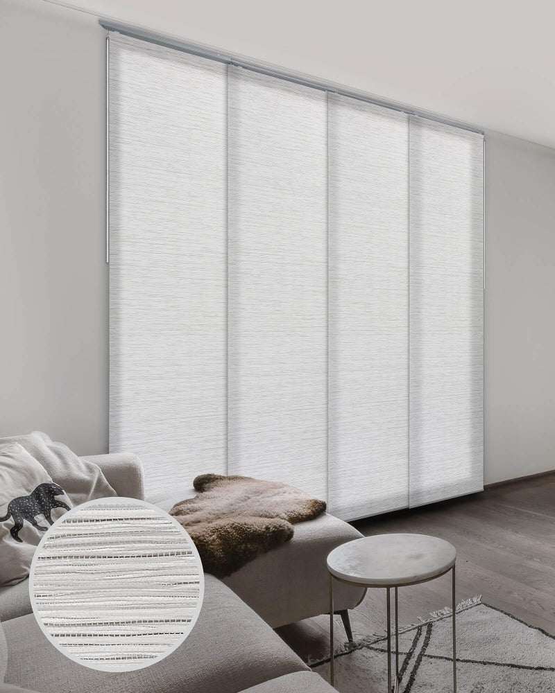 GoDear Design GoDear Design Adjustable Sliding Panel Track Blinds Vertical Blinds Room Dividers Walls Closet Doors Extendable Track from 458 to 86 W Trimmable Panel Curtains Up to 96 H Mica 