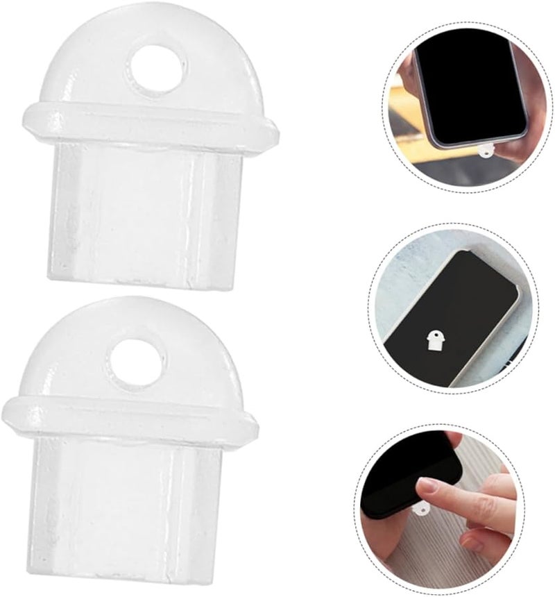 20pcs Cute Cartoon Dust Plugs for Phone USB Charging Ports Pink - Image 3