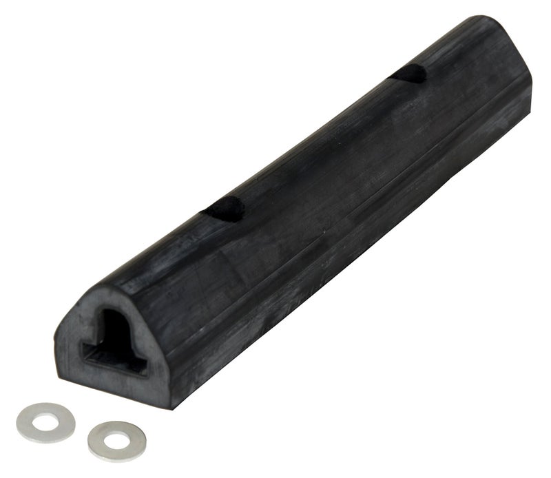 Vestil M212 Extruded Rubber Fender Bumper 12 In x 2 In x 134 In Black