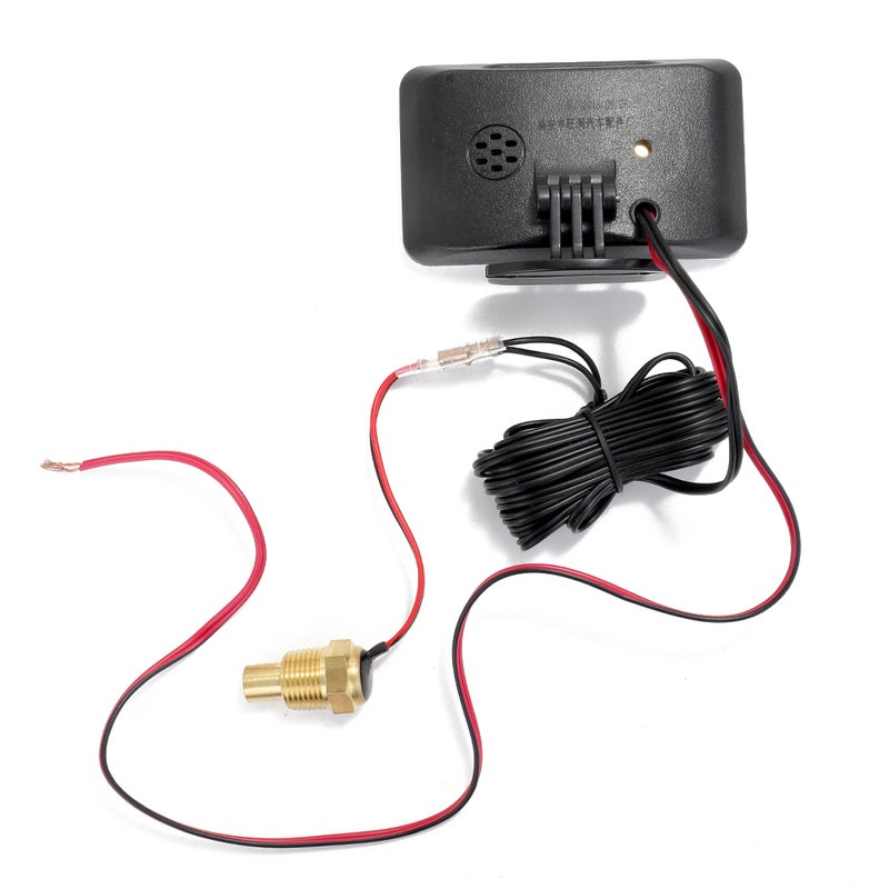 Car LCD Digital Display Water Temperature Meter Thermometer Voltmeter Gauge 2in1 Temp & Voltage Meter 1/8 10mm Thread Sensor - Image 1