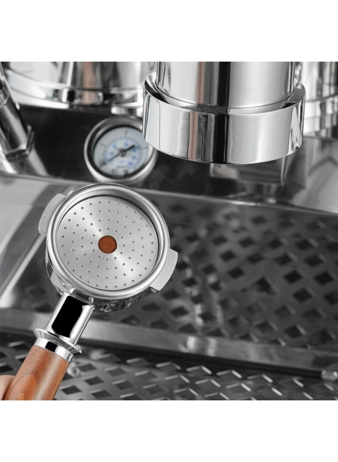 MHW شاشة قرص إسبريسو من الفولاذ المقاوم للصدأ مقاس 58.5 مم - فلتر شبكي دقيق لاستخراج متساوٍ ورأس مجموعة أنظف - موزع قهوة قابل لإعادة الاستخدام متوافق مع آلات الإسبريسو وغيرها - Image 2