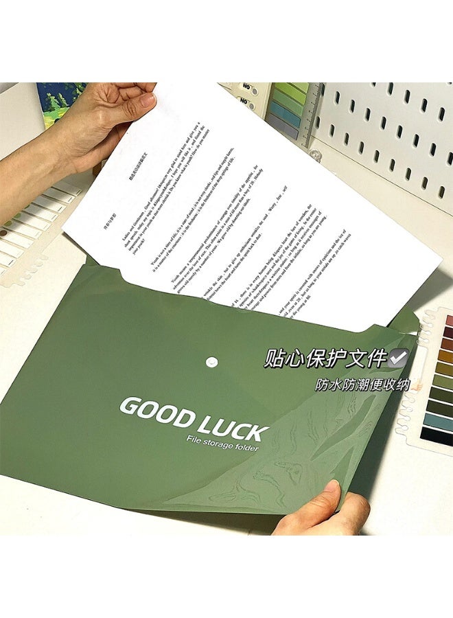 Gradient-Coloured Folders, Snap-Fastening Folder,3 Sets Of 15 Plastic Folders, A4 Office Data Classification Storage, Learning And Business Work Data Information Storage Pockets (3 Colour Schemes) - Image 3