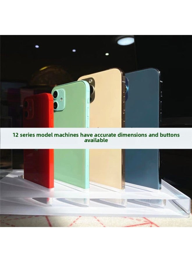 BA Gang Mobile Phone Model Suitable For Machine Model Machine For Iphone 12Pro Bright Screen Simulation Props For Iphone 12mini-Applicable Models:[Bright Screen] Glass Screen-For Iphone 12 Two Photos 6.1 Inch White  - Image 1