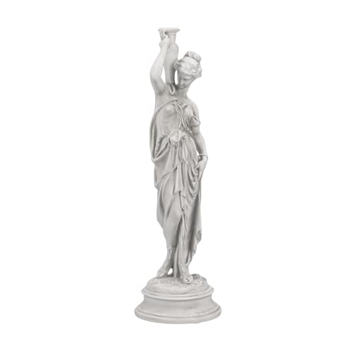 Design Toscano Dione the Divine Greek Water Woman Indoor/Outdoor Garden Statue, Medium, 22 inches tall, Cast Stone Resin, Antique Stone Finish - Image 1