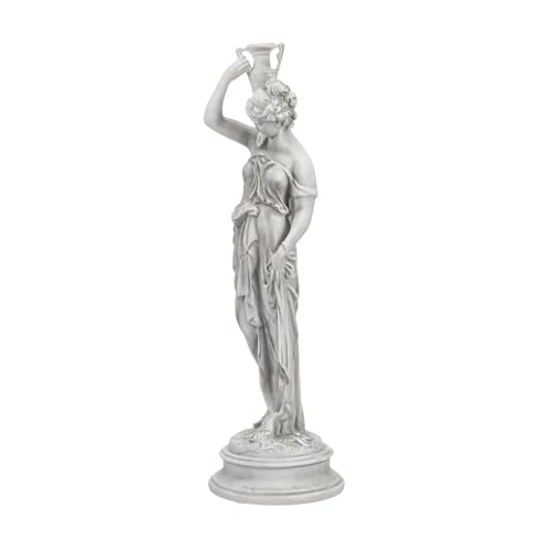 Design Toscano Dione the Divine Greek Water Woman Indoor/Outdoor Garden Statue, Medium, 22 inches tall, Cast Stone Resin, Antique Stone Finish - Image 5