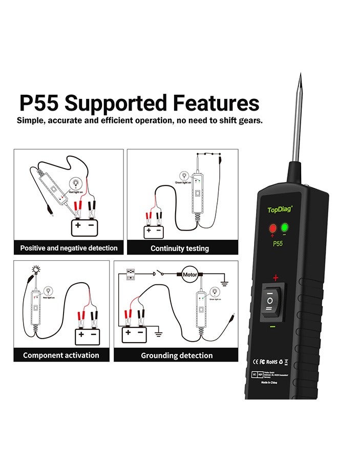 TopDiag Automotive Electronic Control System Activator 12-24V Tracks and Locates Shorted Automotive Power Circuit Diagnostics  - Image 3