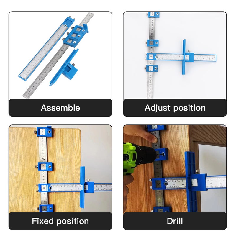 New Handle Hole Locator Multifunctional Furniture Woodworking Hole Locator Adjustable Hole Locator - Image 4