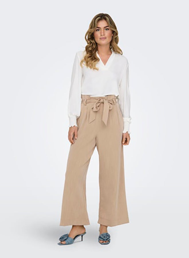 ONLY Women V-Neck Long Sleeve Woven Top - Image 1