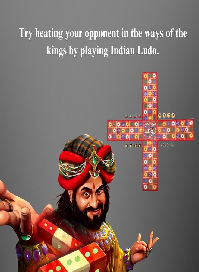 لعبة Toycel Pachisi Pagade Thayam Chaupad Chopat Ludo الهندية التقليدية لعبة اللوحة وAshta Chamma، Chowka Bara، Katta Mane، Taayam أقدم لعبة - Image 5