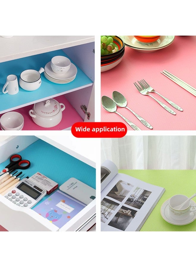 EVA Thickened Printed Table Mat Cabinet Mat Shoe Cabinet Drawer Moisture-proof Pad Paper Cuttable Kitchen Waterproof Oil-proof Pad-Color:Solid Green-Specifications:60*150cm