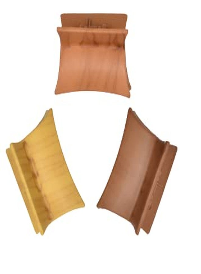 imioxo Woodencolour Daily use Stylish Hair Clutch/Claws/Clips for Girls and Women Combo of 3 Pieces(im_W7) - Image 2