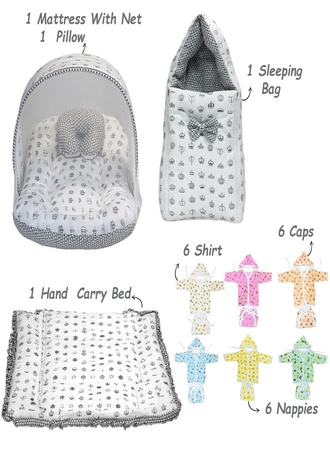 Infantbond by fareto All Season use Baby Essentials Combo | Baby Products | Baby Gift Set | Baby Combo Set for New Born (0-6months)(Pack of 41) (Grey Taj) - Image 4