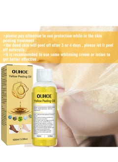 OUHOE 100ml Super Strength Yellow Peeling Oil Exfoliating Dark Skin for Body, Yellow Peeling Oil Body Whitening Skins, Butter Peeling Lightening Brighten Complexion for Cleansing and Moisturizing  - Image 3