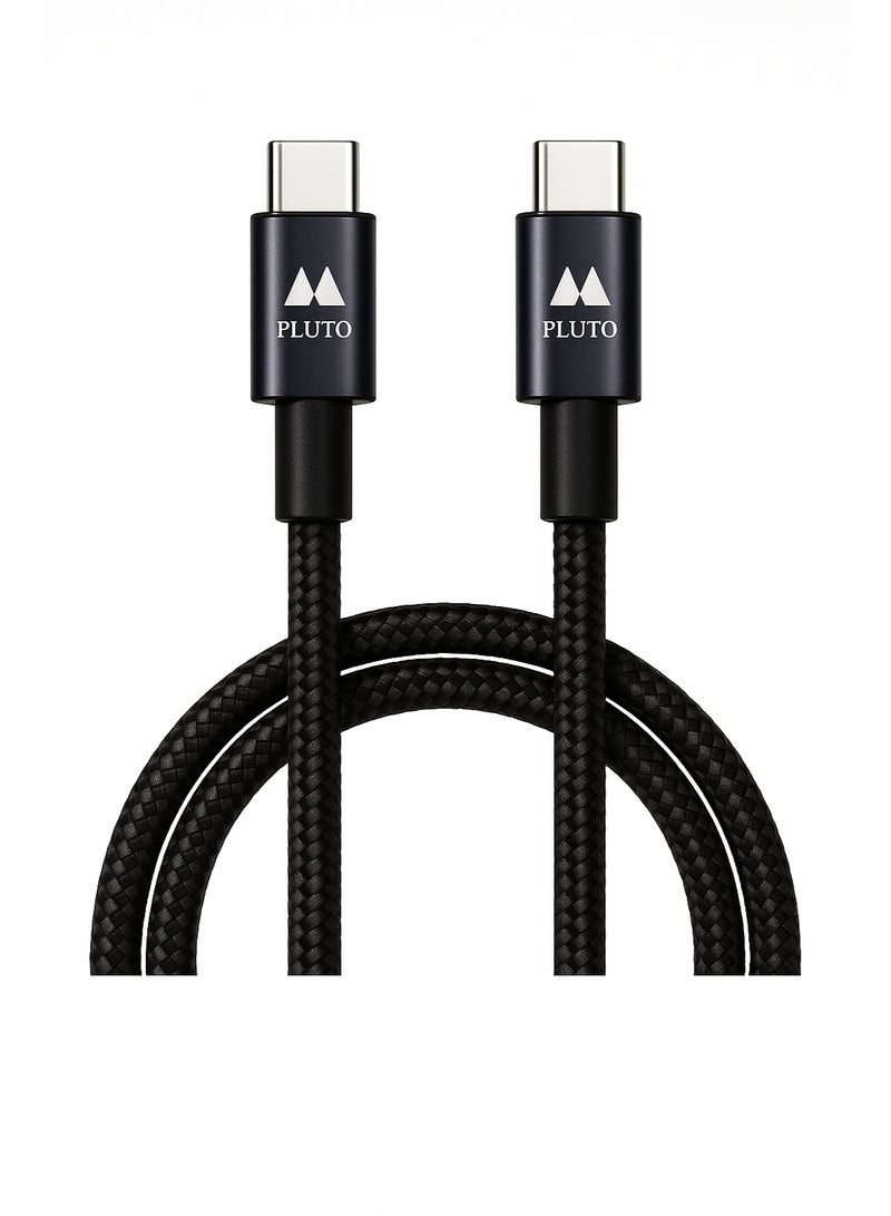 بلوتو كابل شحن PLUTO سريع 60 واط USB-C إلى USB-C – بطول 10 متر | اتصال ثابت | شحن عالي السرعة - Image 2