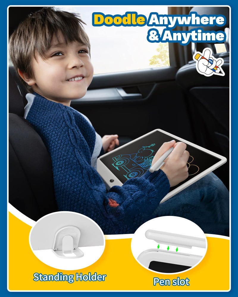 TEKFUN Easter Gifts for Kids, 15inch LCD Writing Tablet Drawing Board, Teen Girl Boy Gifts Age 8 and Up, Birthday Gifts for All Age Groups, Erasable Writing Tablet for Business Meeting (White) - Image 5