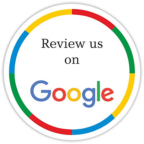 PARTH IMPEX Review Us On Google Sticker - (Pack of 20) 4" Large Round Vinyl Decal Sign for Wall Laptop Social Media Storefront Window - Image 3