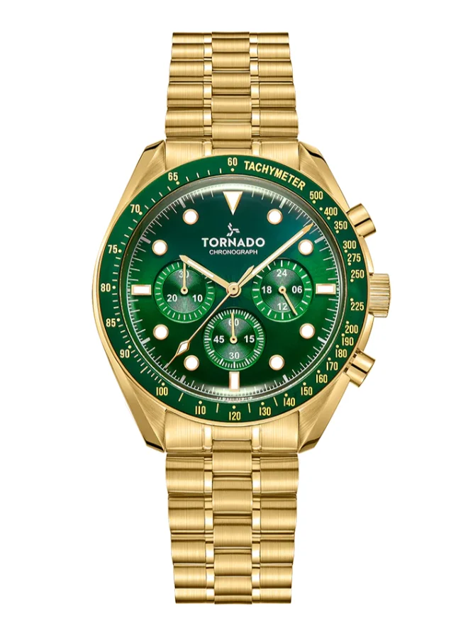 TORNADO Men's Stainless Steel Chronograph Watch T22103-GBGH - 42 mm