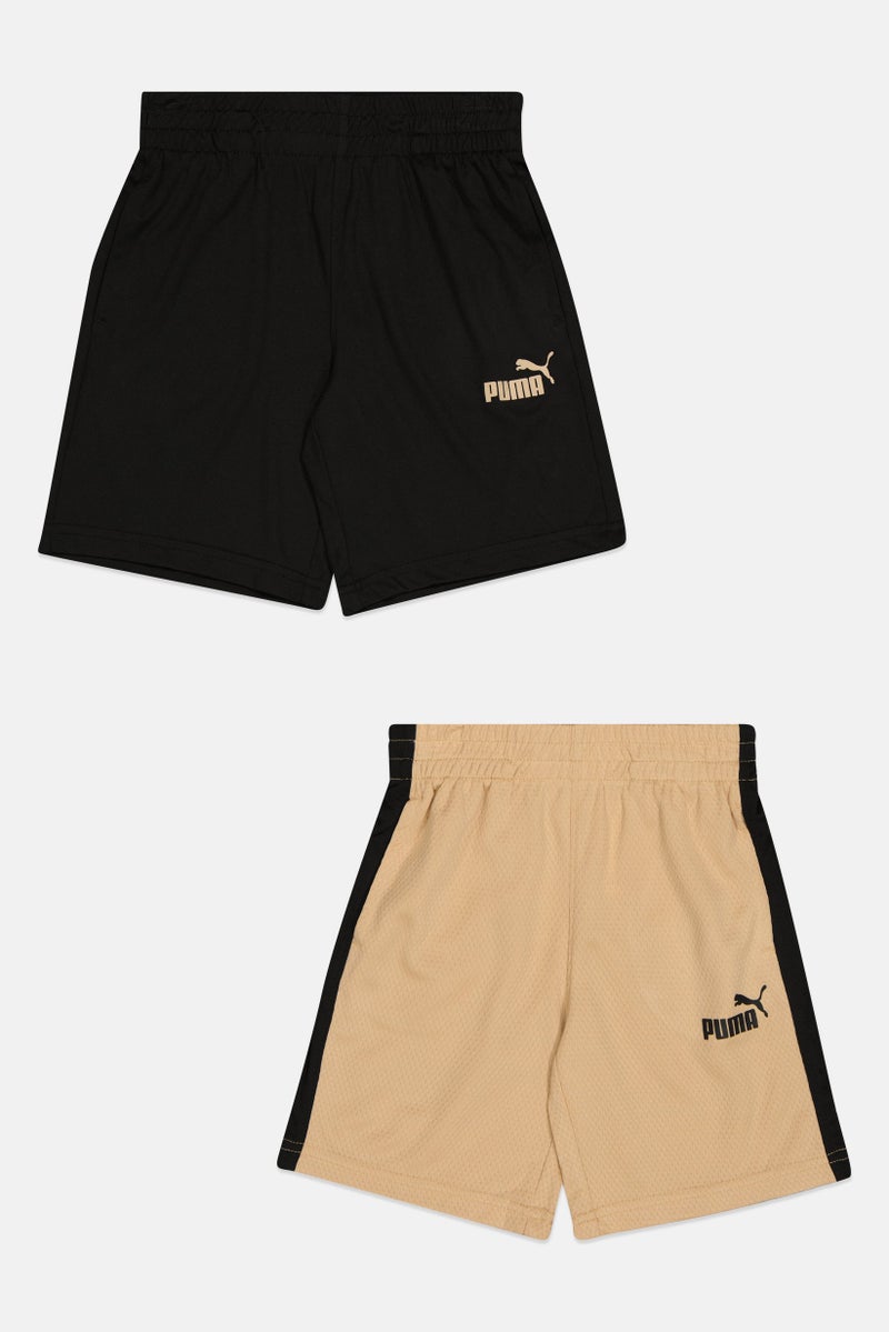 PUMA Kids Boy 2 Piece Brand Logo Training Shorts, Multicolor - Image 2