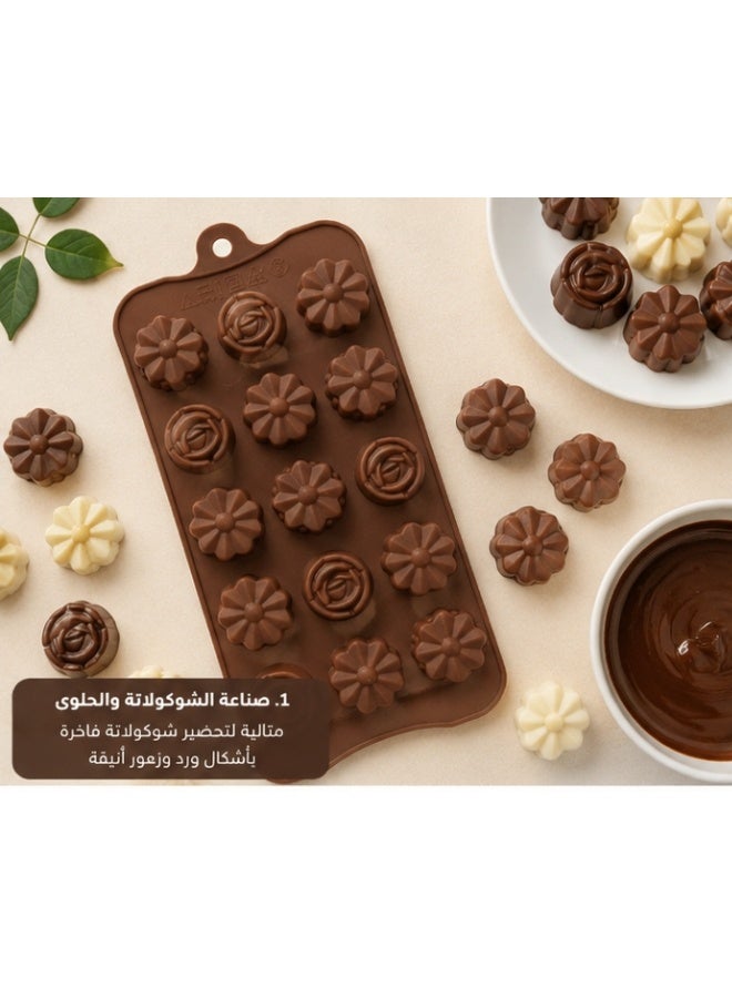 Mini Silicone Molds for Candy, Chocolate, Soap, Pudding, Non-stick Silicone Baking Molds, Ice Cube Tray for Freezer - Image 3