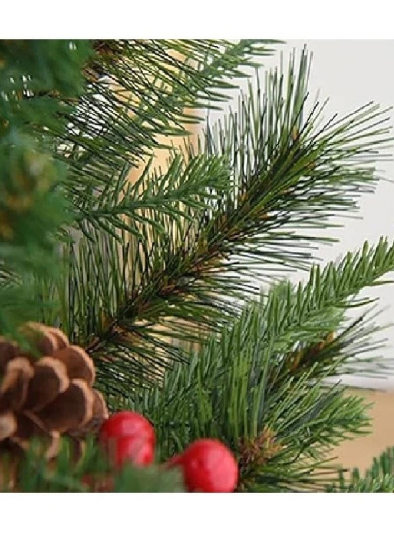 شجرة عيد الميلاد مع أقماع الصنوبر والتوت، عيد الميلاد الاصطناعي مع حامل (الحجم: 120 سم / 4 قدم) - Image 4