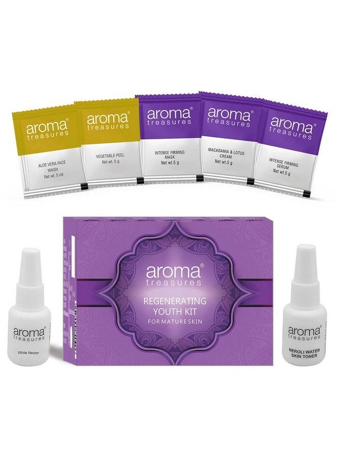Aroma Treasures Regenerating Youth Anti Ageing Facial Kit For Women Men; Skin Tightening Anti Wrinkle; Suitable For All Skin Types  - Image 1