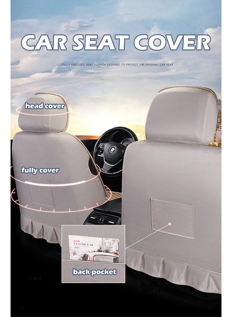 Car Seat Cover, 2PCS Car Seat Protector with Cushion, Front Car Seat Covers for Universal Vehicle, SUV, Truck, Vans, Sedans - Image 3