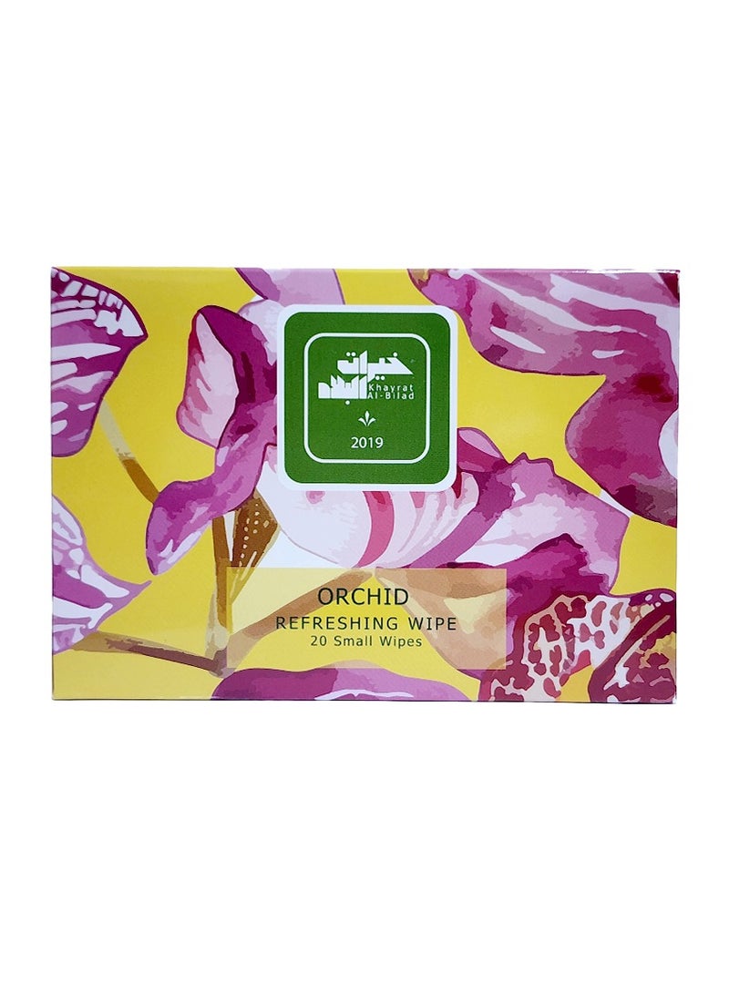 Generic Refreshing Antibacterial Wet Wipes with Scent ( ORCHID ) - 20 Wipes  - Image 1