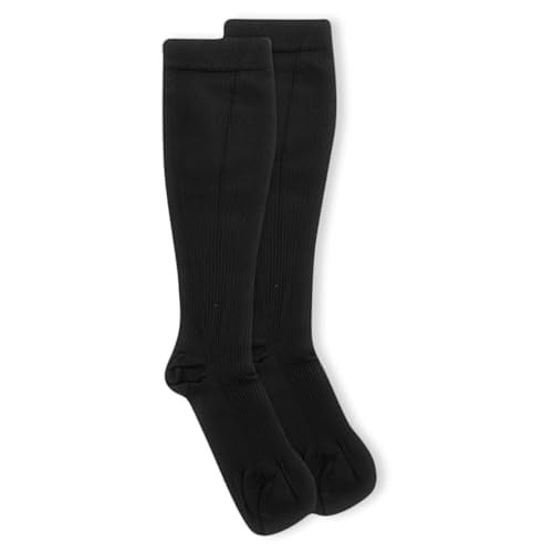Dr. Scholl's Women Travel Compression Knee High - 3 Pair Packs Energizing Comfort And Fatigue Relief Socks, Black, 4-10 US - Image 2
