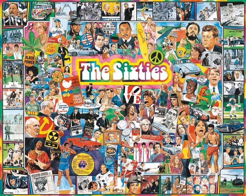 White Mountain Puzzles The Sixties - 1000 Piece Jigsaw Puzzle - Image 1
