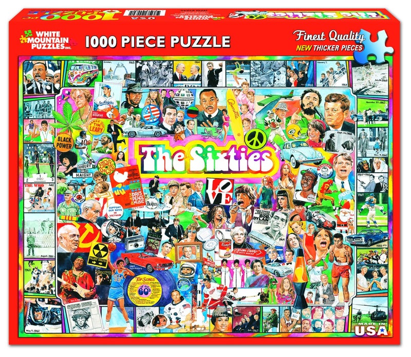 White Mountain Puzzles The Sixties - 1000 Piece Jigsaw Puzzle - Image 2