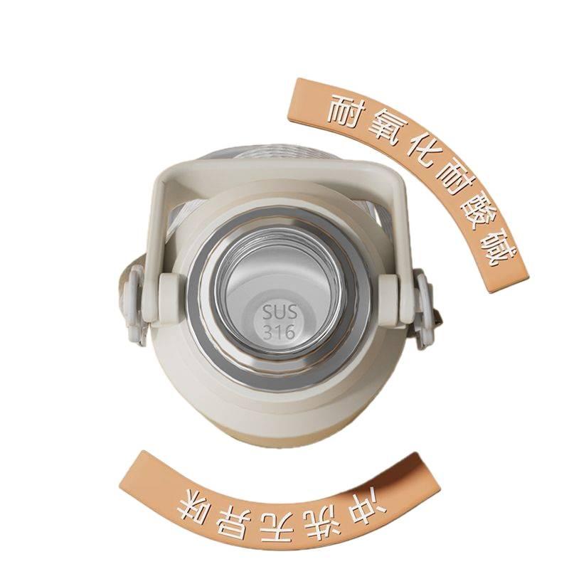 قارورة مياه للأطفال بمقبض من ستانلس ستيل باللون أخضر داكن - 1500 ml مع مقبض من الستانلس ستيل - Image 5