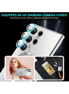 BORTONY Galaxy S23 Ultra MagSafe Case with Camera Lens Protector Magnetic Clear Full Protection Plating Anti Scratch Slim Thin Cover for Samsung Galaxy S23 Ultra  - Image 2