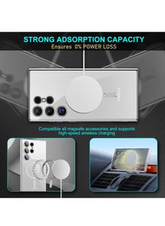 BORTONY Galaxy S23 Ultra MagSafe Case with Camera Lens Protector Magnetic Clear Full Protection Plating Anti Scratch Slim Thin Cover for Samsung Galaxy S23 Ultra  - Image 4