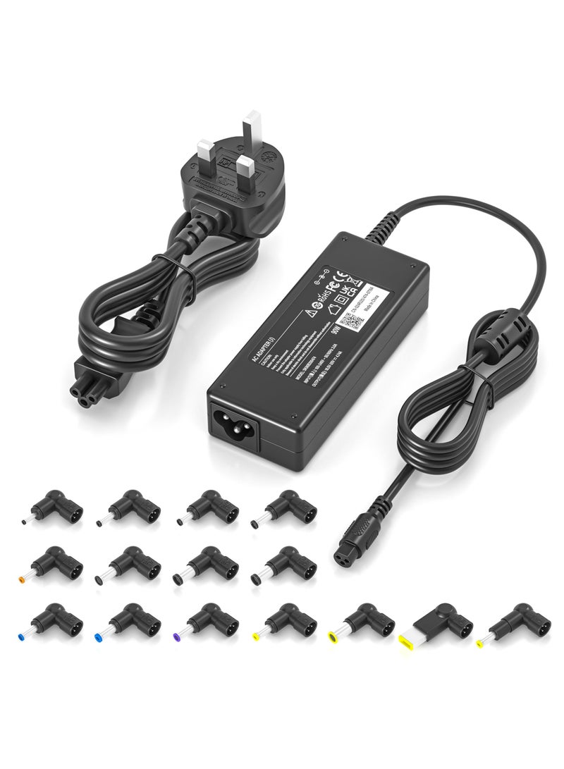 NATNO 90W Universal AC Adapter Laptop Charger for HP Lenovo Dell Acer Asus Toshiba Samsung Sony Fujitsu IBM Gateway Notebook Ultrabook Chromebook Computer Power Supply Cord with 15 Connectors
