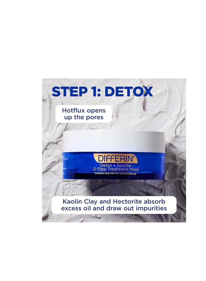 ديفرين قناع الطين للوجه، قناع الطين للتخلص من السموم والتهدئة بخطوتين، 1.75 أونصة - Image 2