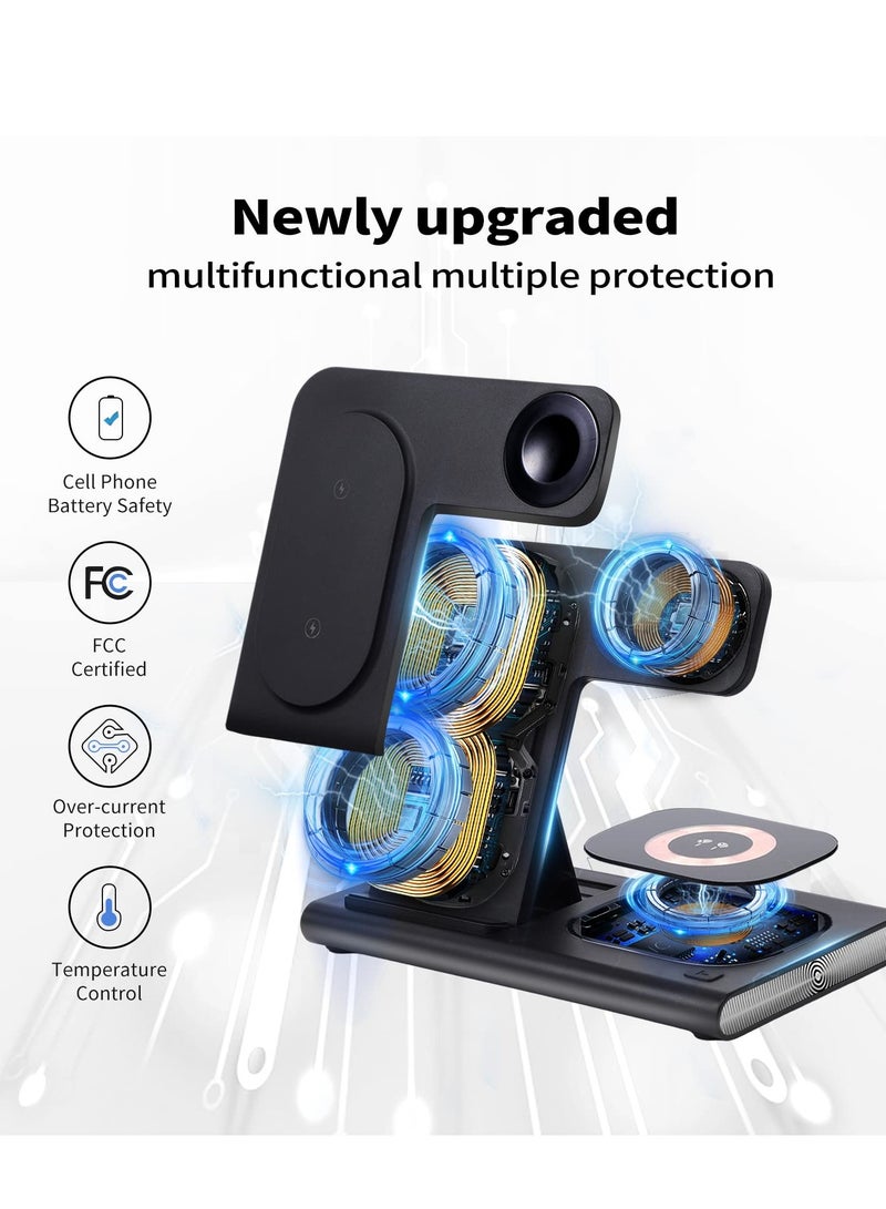 Wireless Charger for Samsung S23 Ultra, 3 in 1 Samsung Charging Station for Samsung S23+/S22 Ultra/S22/Z Fold 4/Z Flip 4, Samsung Watch Charger for Galaxy Watch 5/5 Pro/4/3/Active 2 - Image 3