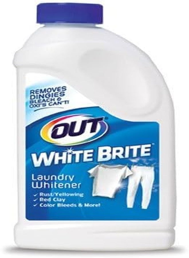 OUT White Brite Laundry Whitener Powder, Stain Remover Detergent Booster for Clothes, Removes Red Clay and Rust Stains on White Clothing and Uniforms, 28 Ounce - Pack of 2 - Image 1